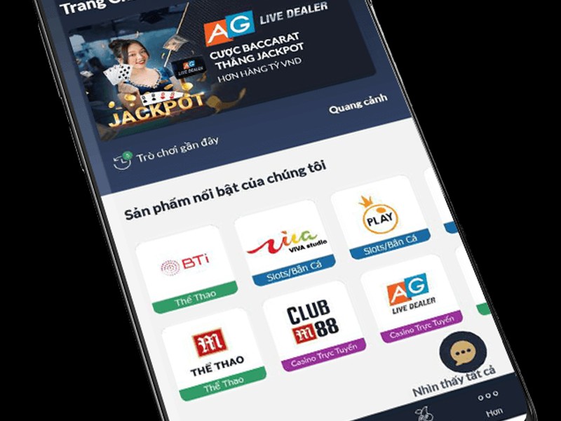 Giao diện trang chủ hi88 trên di động
