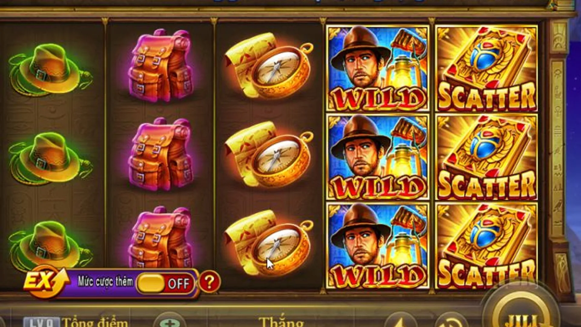 Hình ảnh Nổ Hũ Hi88 với biểu tượng tiền vàng và máy đánh bạc